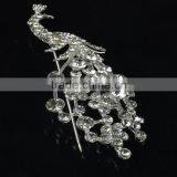 Peafowl Style Crystal Rhinestone Strass Brooch Pins, Peafowl Crystal Strass Brooch, Peafowl Crystal Jewel Strass Brooch thumbnail-2