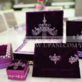 Purple Velvet Wedding Invitation
