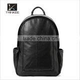Pure Black High Quality Blank pu Leather Backpack Bags