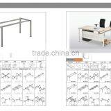 industrial metal legs simple sliding office table