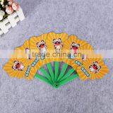 2016 Best Selling pp Plastic Custom Printed Folding Fan Advertising Fan pp Foldable Hand Fan