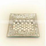 Mosaic Silver Glass Square Charger Plate thumbnail-3