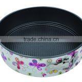 Dia.28*H7cm Carbon Steel Non-stick Round Springform Cake Mould Set