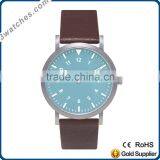 top suede leather unisex watches men stainless steel watch quartz watch waterproof flat leather strap watch
