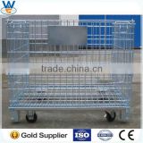 Foldable and Stackable Warehouse Metal Cage Container