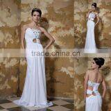 Stylish Real Sample Strapless A-line Backless Beaded Floor Length Evening Dress xyy03-097