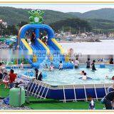 Steel Frame Swimming Pool, Metal Frame Water Pool With Inflatable Water Slides, Used Pools for Sale thumbnail-4