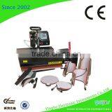 Combo 8 in 1 Multifunctional Heat Press Machine for Gift Making Propaganda With Flatbed Working Table