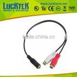 Audio/vedio Cable,RCA Female TO 2*RCA Female Splitter Cable, High Qulity