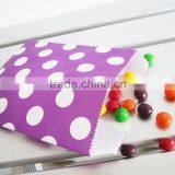 25 Purple Polka Dot Paper Bag Merchandise Bag (5"x7.5") Gift Wrap Bags thumbnail-1
