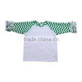 Wholesale 2016 Boutique Baby t Shirt Toddler Girls Striped Sleeve Raglan Shirt 3/4 Ruffle Sleeve Shirt thumbnail-4