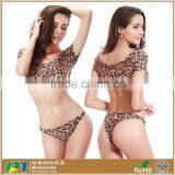 Women's Leopard Print Bikini Girls Swimwear Swimsuits Two Piece
