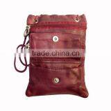 Ladies Sling Bag With Zipper Pockets & Flap Pocket Genuine Leather thumbnail-3