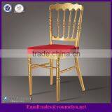 Wholesale Durable Stacking Aluminium Wedding Chair Metal Banquet Hall Chairs for Sale thumbnail-3