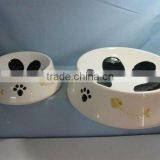 Ceramic Pet Bowl With Little Paw thumbnail-1