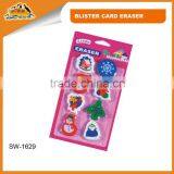 8pcs Xmas ,snowman Eraser Set