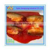 155g Canned Mackerel Fish in Tomato Sauce Manufacturers(ZNMT0039)
