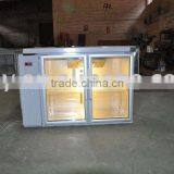 Workbench Refrigerator With Double Glass Doors