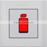 Wenzhou Best Quality Pure White 1 Gang 20A Electrical Power Wall Switch With Neon