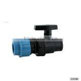 Hdpe Double Union pp Ball Valve PN16(straight)pp Compression Fitting for H DPE Pipes /plastic Ball Valve thumbnail-2