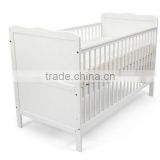 Europe standard Wooden nursery baby bed, 2 in 1 baby cot toddler bed