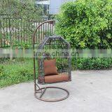 2016 Гарден-фурнитура. Висячая кресло из плетеной соломы в форме клетки для птиц thumbnail-2