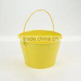 Made in China Cheap Modern Yellow Hanging Round Powder Coated Metal Flower Pot Planters thumbnail-4