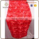 12x108 Washable Satin Rosette Table Runner for Events Deco thumbnail-5