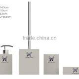 White Marble Bathroom Accessories Set Bathroom Accessory thumbnail-3