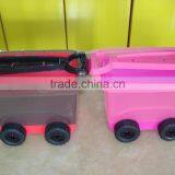 Plastic Storage Boxes With Wheels and Lid for Kid's Toys thumbnail-4