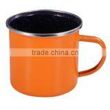 New Product Fair Sublimation Enamel Camping Mug With Stainless Steel Rim/rolled Rim thumbnail-3