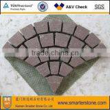Fan Shape Granite Paving Stone Cube Stone Brown thumbnail-1