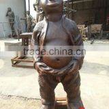 Bronze Nude Chinese Boy Statue Outdoor Decor thumbnail-1