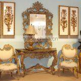 French Style Living Room Furniture Console Table and Wall Mirror