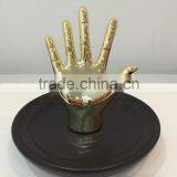 Ceramic Porcelain Hand Shaped Ring Jewelry Holder thumbnail-1