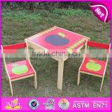 High Quality Wooden Study Table and Chair Set for Kids,Dinner Table and Chair Set Toy for Children W08G091 thumbnail-3