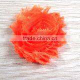 2" 4"orange Shabby Rosette Flowers