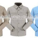 ZX Dual Function Men Shirts Outdoor Khaki Color Fishing Quick-dry Shirts With Long Sleeve thumbnail-1