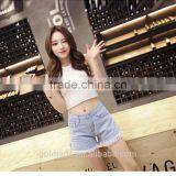 Wholesale Summer Europe Style Women Fashion Jeans Short Pants High Waist Denim Shorts thumbnail-4