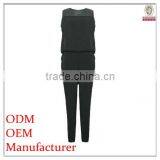 Trendy Style Ladies Sleevless Top Long Pant Sexy Jumpsuits With Back Open thumbnail-1