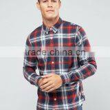 New Design Long Sleeve Button Down Collar Mens Pre-Shrunk 100% Cotton Flannel Lightweight Check Print Comfort Fit Casual Shirts