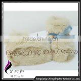 CX-SHOES-07 Genuine Rabbit Fur Cream Cute Infant Shoes Baby Shoes thumbnail-2