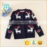 girls sika deer pattern cardigans/ new fashion 2015 Korean style children cardigan tops kids clothes girls long sleeve CS151014