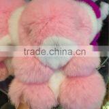 Real Rex Rabbit Fur Keychain Bear Doll Doll Key Chain Charm Golf Bag Pendant Wallet Pom Pom Coon Car Pendant thumbnail-3
