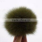 Myfur Rose Customized Size and Color Real Fox Fur Pom Pom Hat Accessory thumbnail-2