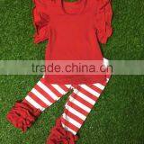 Ruffle Little Girl Boutique Remake Clothing Sets 2016 Wholesale Kids Clothes Summer Spring Red Stripes Girls Remake Outfits thumbnail-1