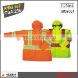 Wholesale High Visibility Waterproof Jacket With PU Coating Waterproof in 2000mm