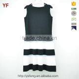 Stripe Elegant Long Custom Fashion Latest Dress Designs thumbnail-1