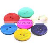 High Quality Colorful 2-Holes 100pcs/Bag Round Natural Shell Button Mother of Pearl Buttons thumbnail-3