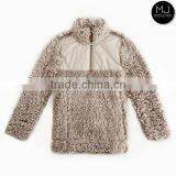 FACTORY Wholesale Personalized Frosted Tip 1/4 Zip Monogrammed Sherpa Pullover Kid Clothes thumbnail-3